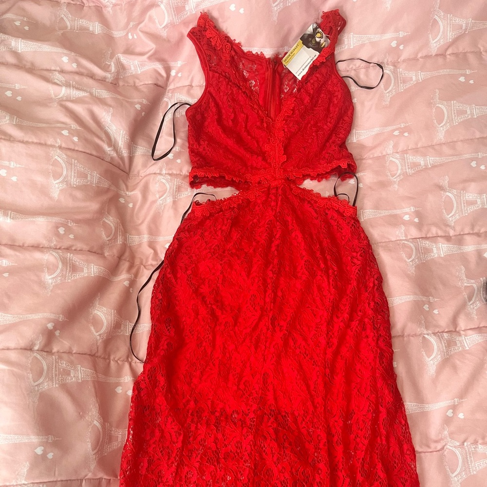 Cute Semi-Formal/Formal Long Dress Leg Split